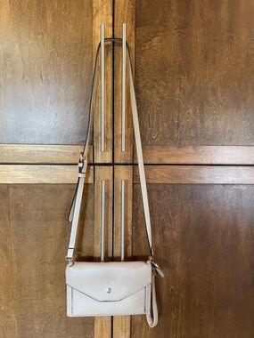 Beige Tan Faux Leather Bag (with multiple straps for adjustable wear)